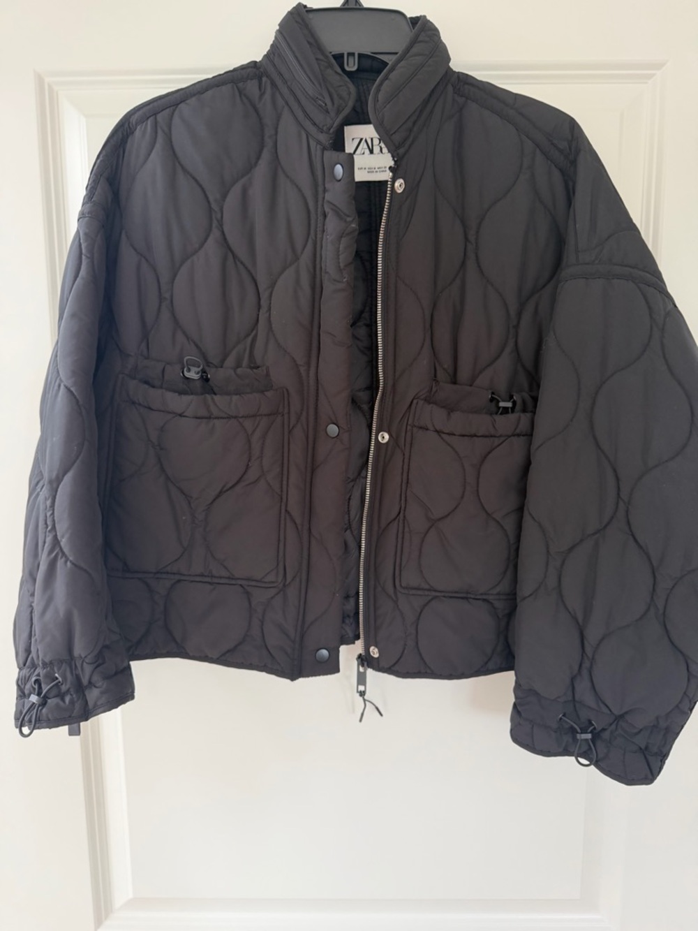 Zara Quilted Black Jacket